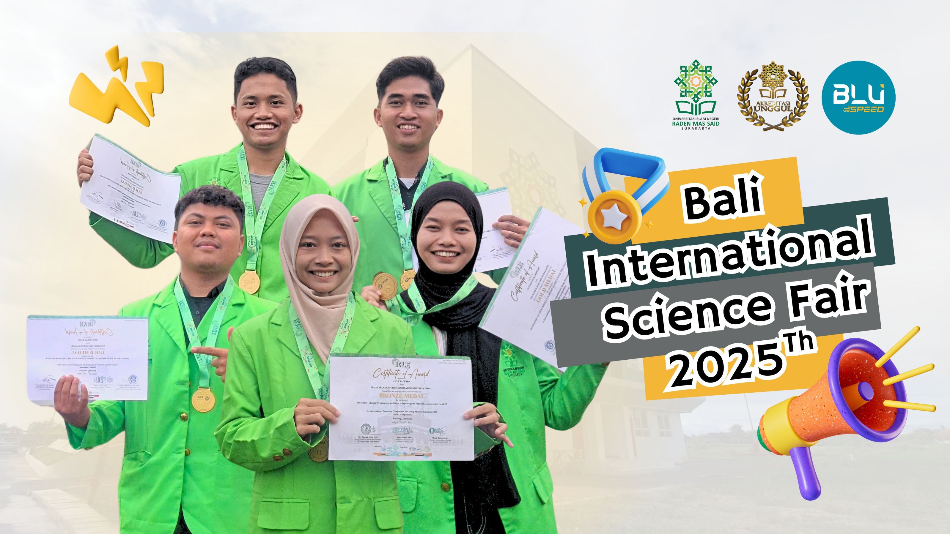 Bersaing dengan 12 Negara, 5 Sekawan Harumkan UIN Surakarta di Forum Internasional