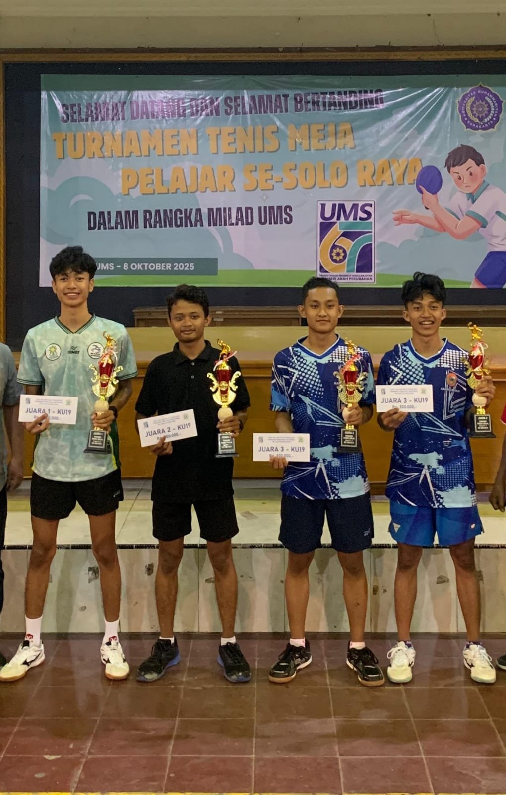 Juara I Tenis Meja, UIN  Surakarta Layak Kenakan Medali Juara 2025